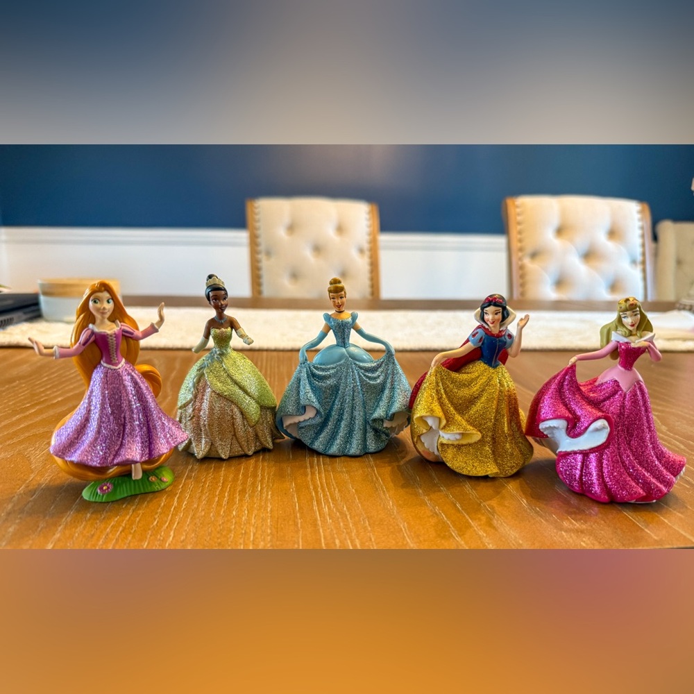 Disney Princess Glitter Cake Toppers